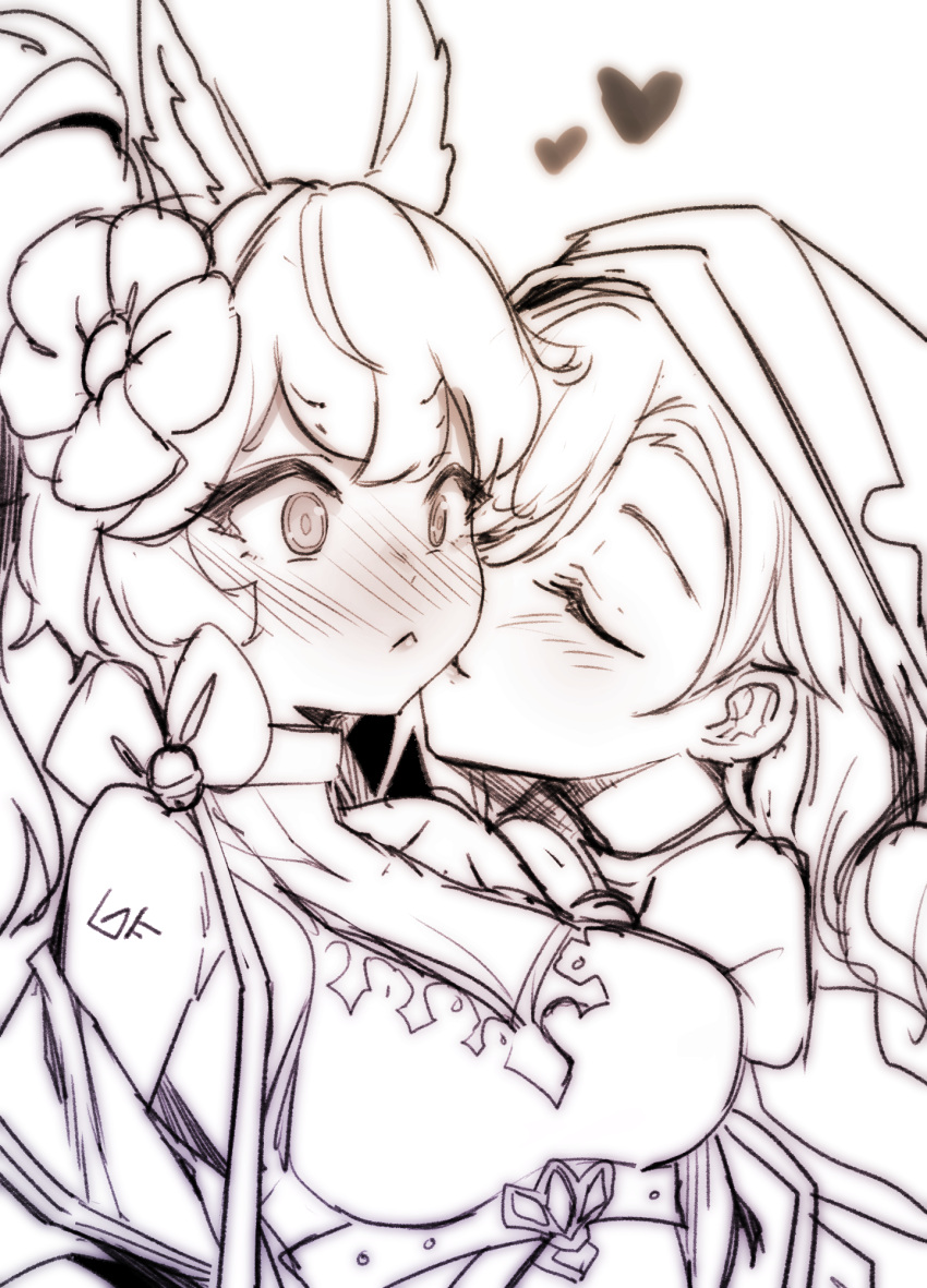 alpaca_ears, alpaca_girl, animal_ears, bangs, bare_shoulders, bell, blush, breasts