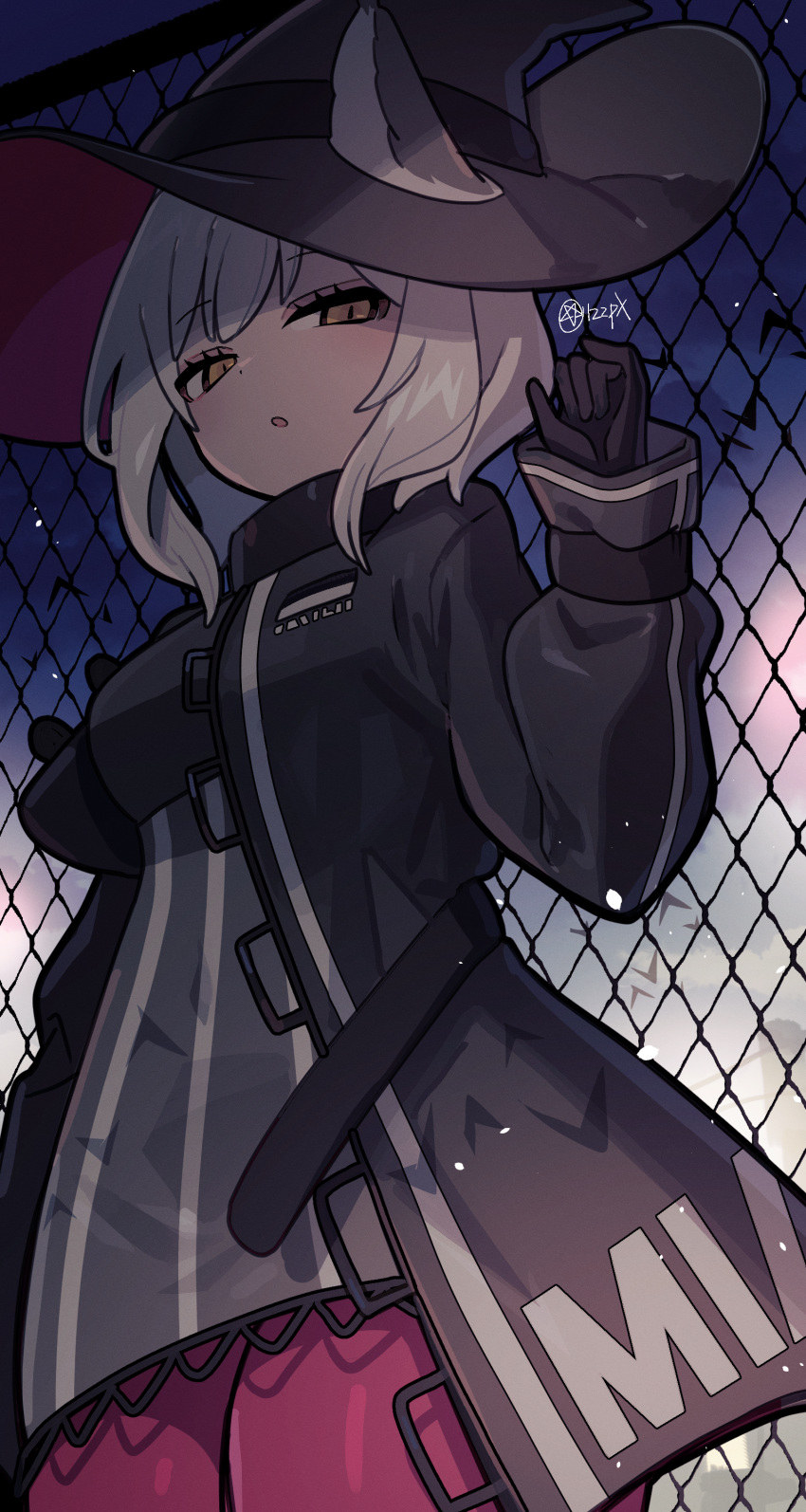 122pxsheol, 1girl, absurdres, animal_ears, arknights, artist_name, black_dress, black_gloves