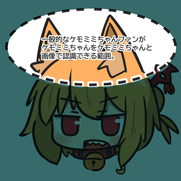 animal_ears, bangs, bell, blue_background, blush, borrowed_character, collar, commentary_request, dotted_line, fox_ears, hair_bun, hair_ornament, head_only, jingle_bell, kemomimi-chan_(naga_u), master_sgt_mine, neck_bell, open_mouth, orange_hair, original, red_collar, red_eyes, sharp_teeth, teeth, translation_request, white_background