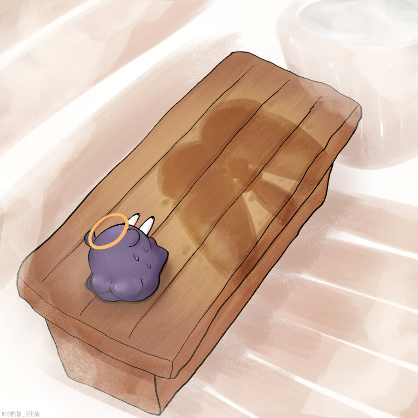 absurdres, ass, ass_press, bench, bulging_eyes, halo, highres, hololive