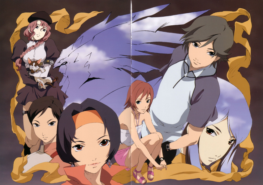 crease, hotaru_kim, kamina_ayato, kisaragi_quon, mishima_reika, rahxephon, shitow_haruka, shitow_megumi