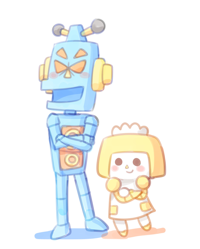 absurdres, doris_1_(warioware), duet, highres, mike_(warioware), offbeat, robot, warioware