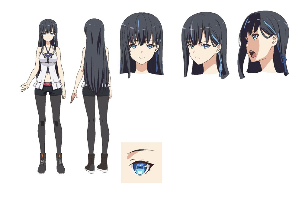 1girl, bad_link, belt, black_hair, black_thighhighs, blue_eyes, boots, camisole