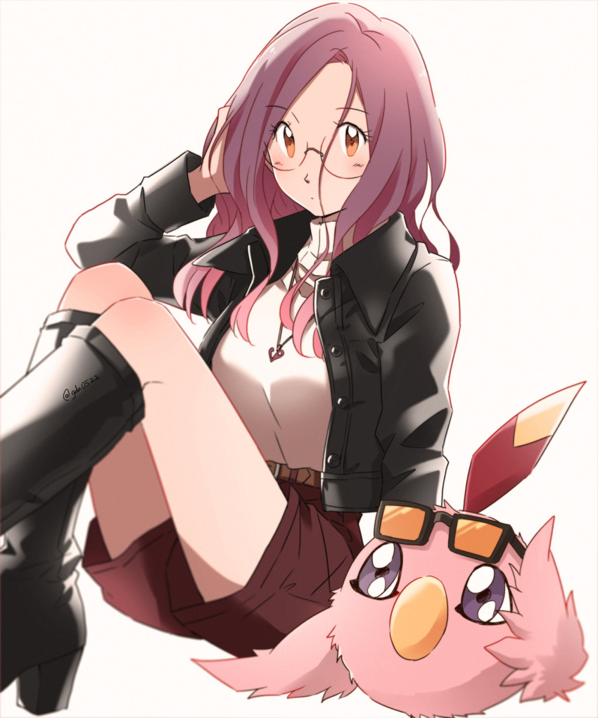 1girl, alternate_costume, bangs, bird, boots, digimon, digimon_(creature), digimon_adventure_02