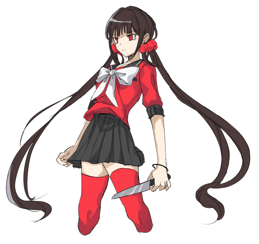 1girl, bangs, black_hair, blunt_bangs, danganronpa_(series), danganronpa_v3:_killing_harmony, expressionless, hair_ornament