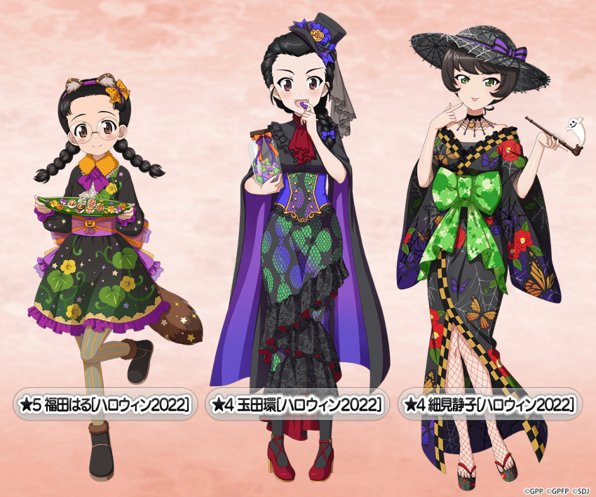 3girls, :p, animal_ears, animal_print, ankle_boots, ascot, back_bow, bangs