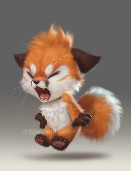 animal, claws, closed_eyes, full_body, furry, gradient, gradient_background, grey_background