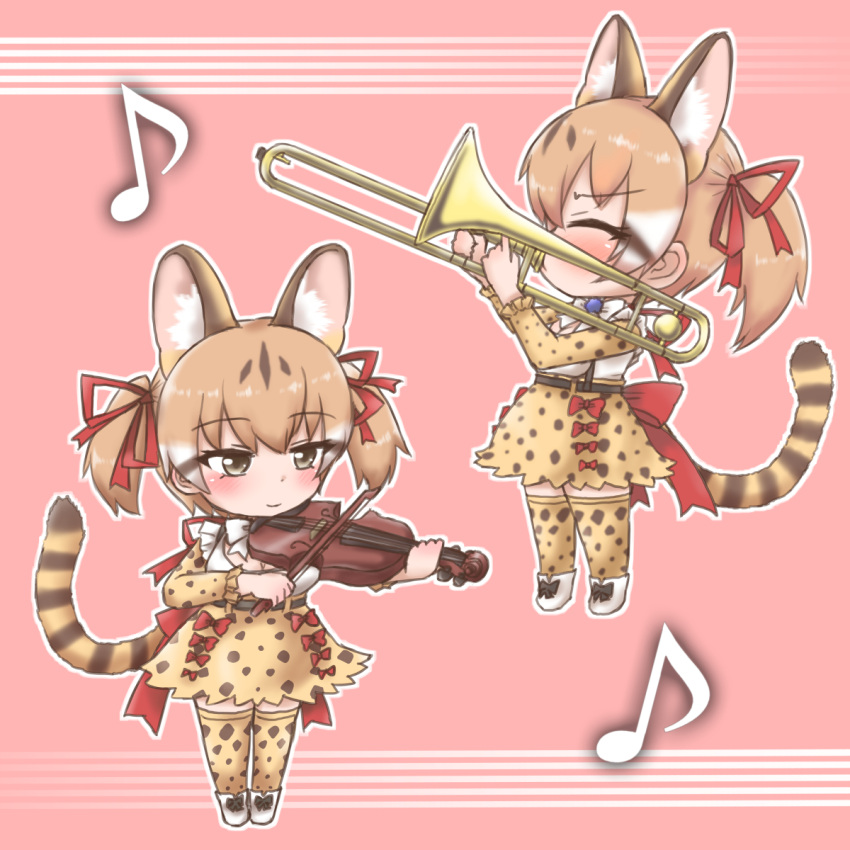 animal_costume, animal_ear_fluff, animal_ears, belt, bow, bowtie, brown_eyes, brown_hair