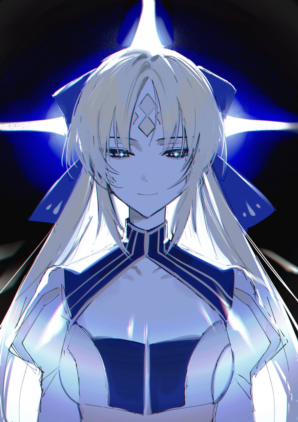 1girl, ahoge, artoria_caster_(fate), artoria_caster_(third_ascension)_(fate), artoria_pendragon_(fate), bangs, black_background, blonde_hair
