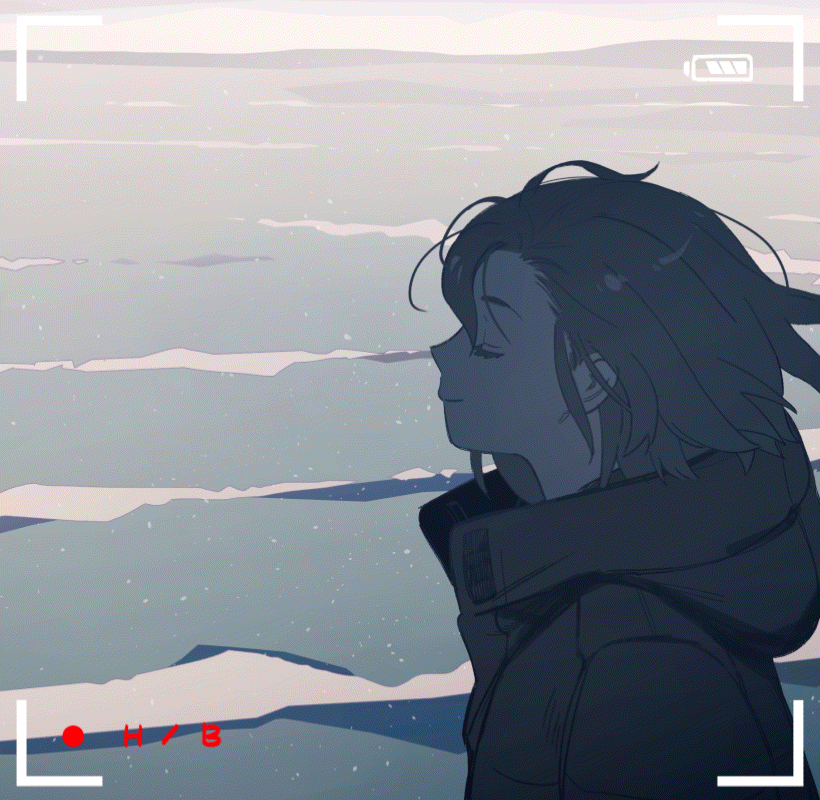 1girl, animated, animated_gif, animification, bangs, battery_indicator, black_jacket, brown_hair