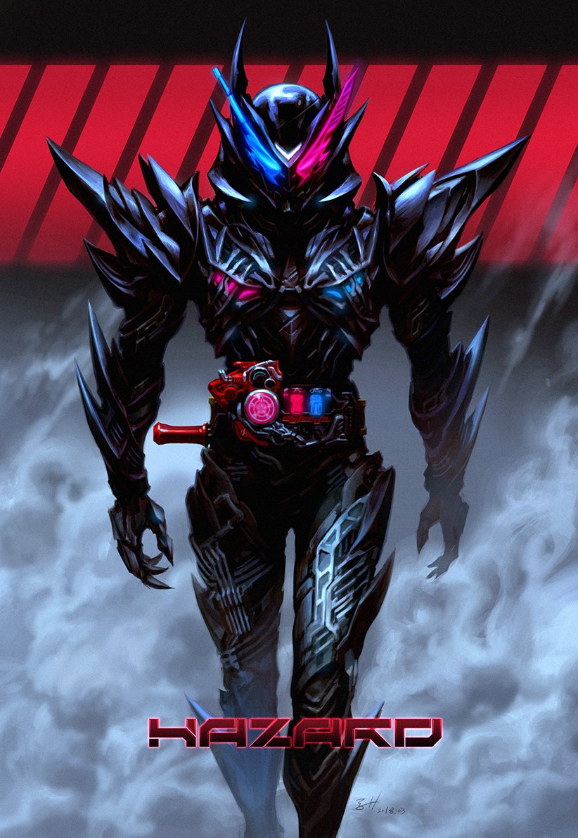 1boy, armor, black_armor, black_background, black_bodysuit, bodysuit, build_driver, crank