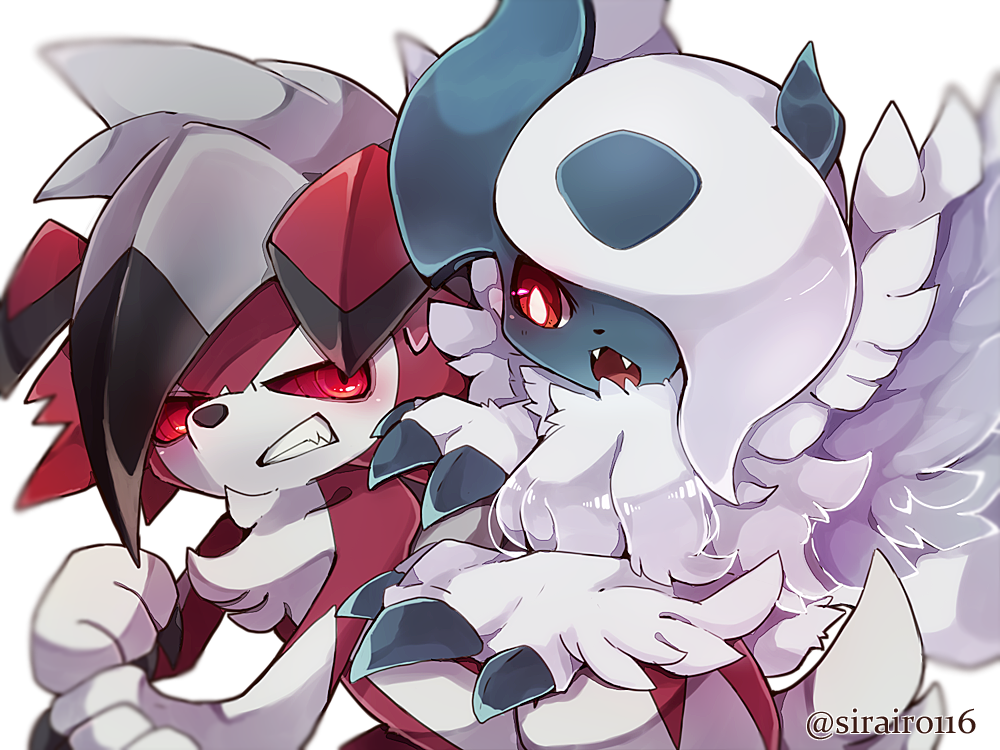 1other, absol, animal_ears, animal_hands, animal_nose, annoyed, artist_name, asymmetrical_hair