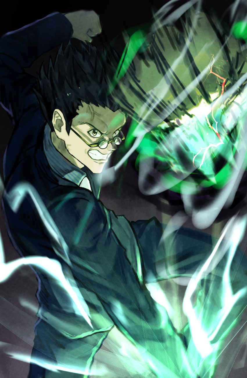 1boy, absurdres, anger_vein, angry, black_hair, brown_eyes, business_suit, feet_out_of_frame