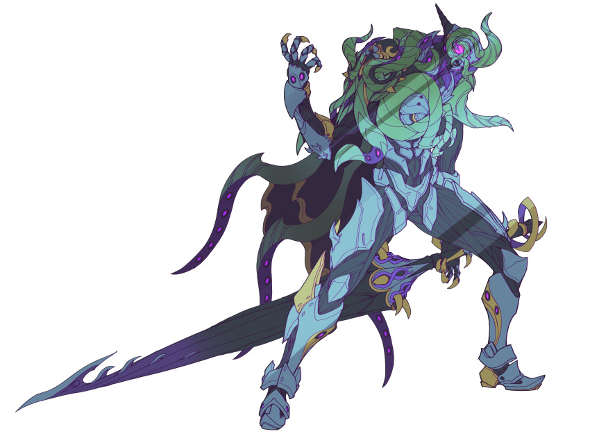 1boy, absurdres, asymmetrical_armor, catball1994, daiouika_deadman, deadmen_(kamen_rider_revice), eldritch_abomination, full_body