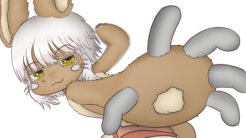 1other, :3, androgynous, anger_vein, animal_ears, closed_mouth, furry, grey_hair
