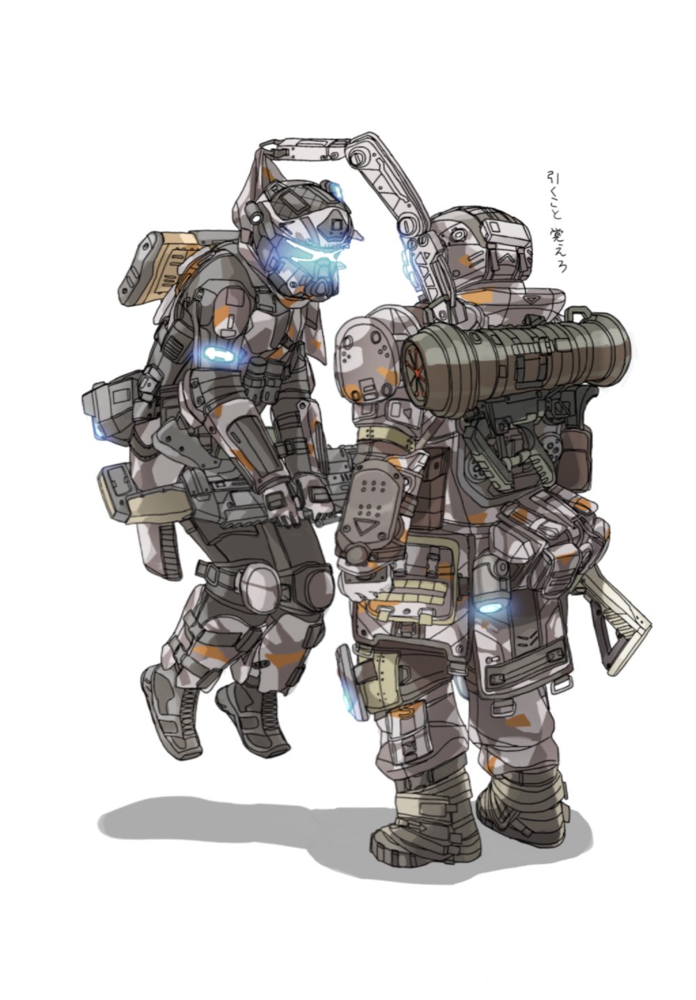 2boys, a-wall_pilot_(titanfall_2), assault_visor, black_bodysuit, bodysuit, camouflage, camouflage_gloves, charge_rifle