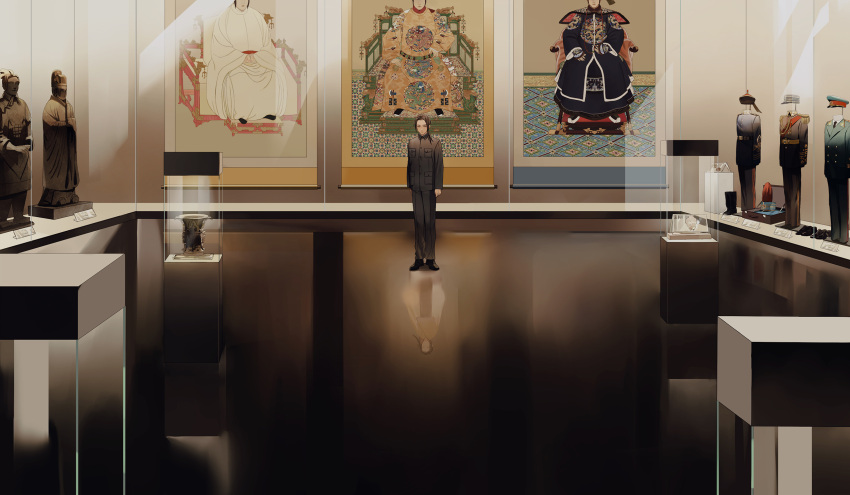 1boy, axis_powers_hetalia, china_(hetalia), chinese_clothes, hat, highres, jingtianruoling, mao_jacket