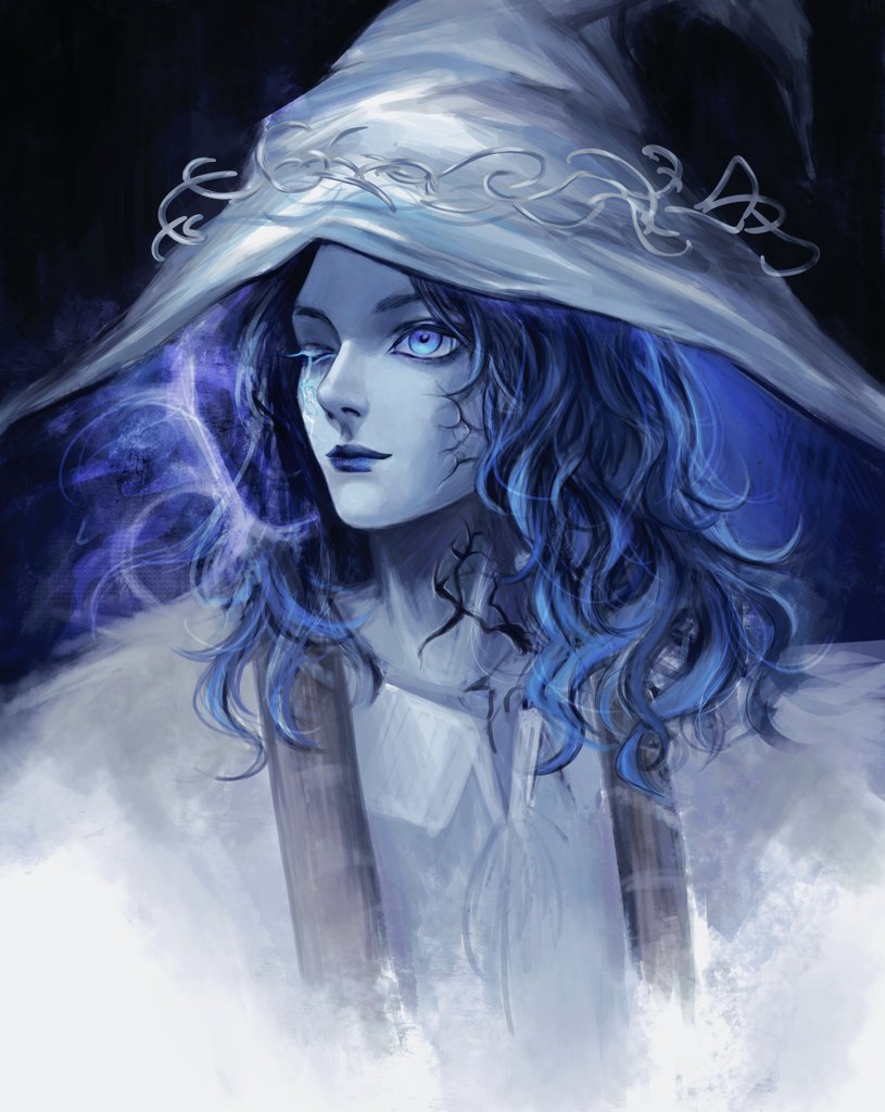 1girl, bangs, black_background, blue_eyes, blue_hair, blue_lips, canghai, cloak