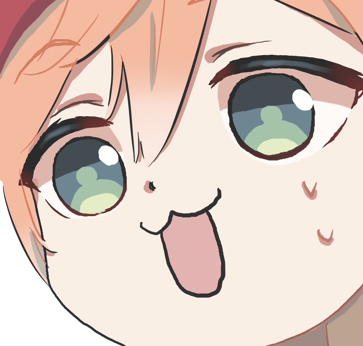 1girl, aqua_eyes, chibi, chinese_clothes, english_commentary, genshin_impact, hair_between_eyes, hat