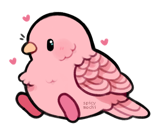 animal_focus, animalization, bird, chibi, feathers, heart, kirby, kirby_(series)