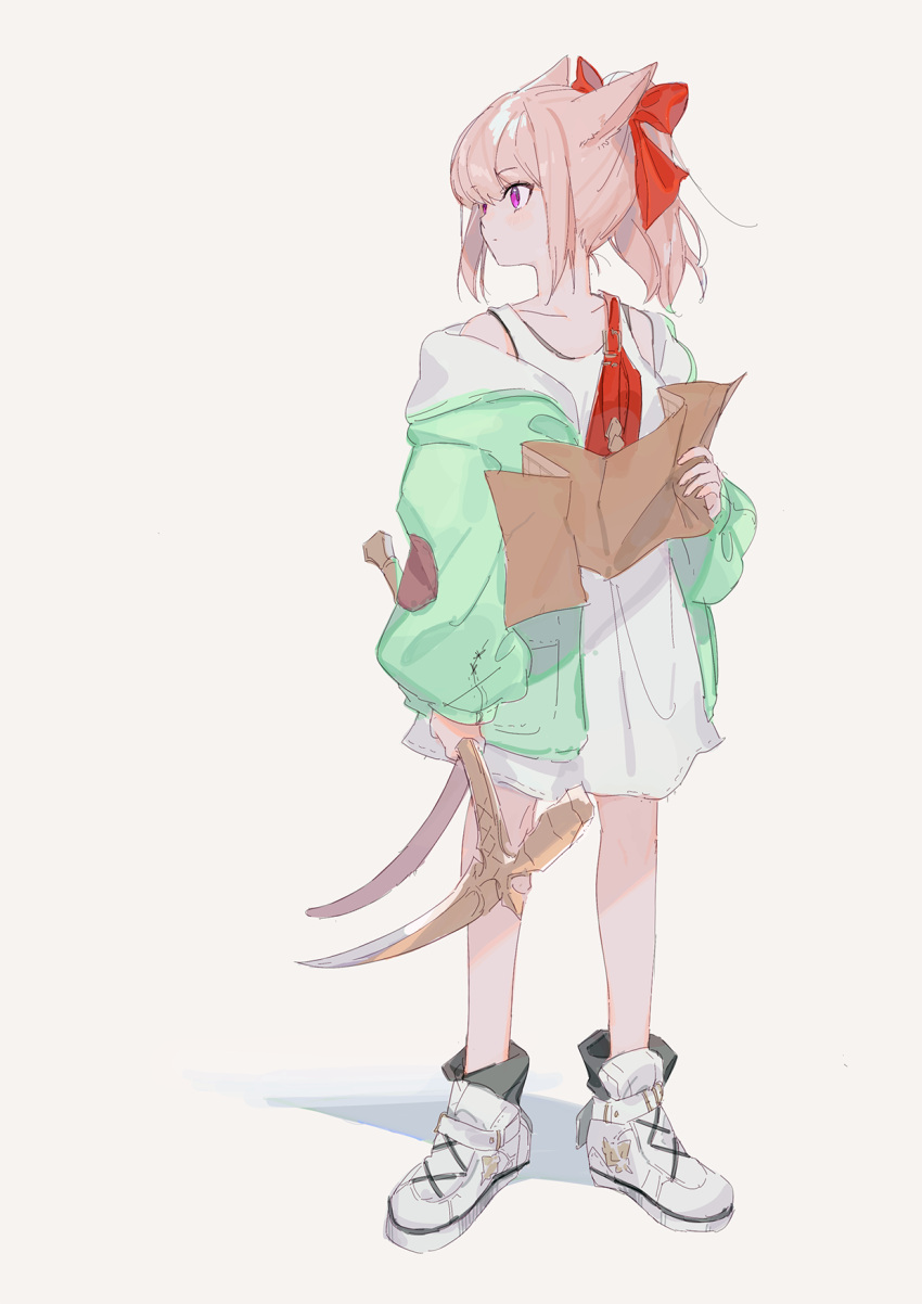 1girl, animal_ears, avatar_(ff14), cat_ears, cat_girl, cat_tail, elbow_patches, fanny_pack