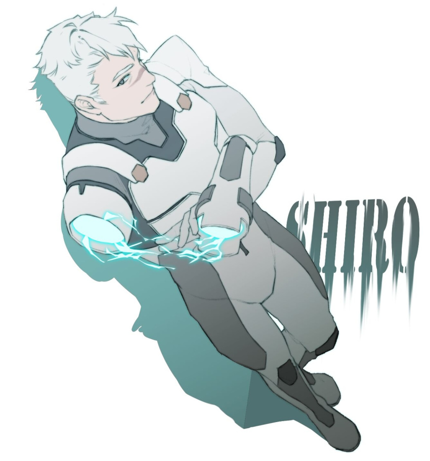 1boy, black_bodysuit, bodysuit, character_name, closed_mouth, crossed_arms, eboda-x, grey_bodysuit