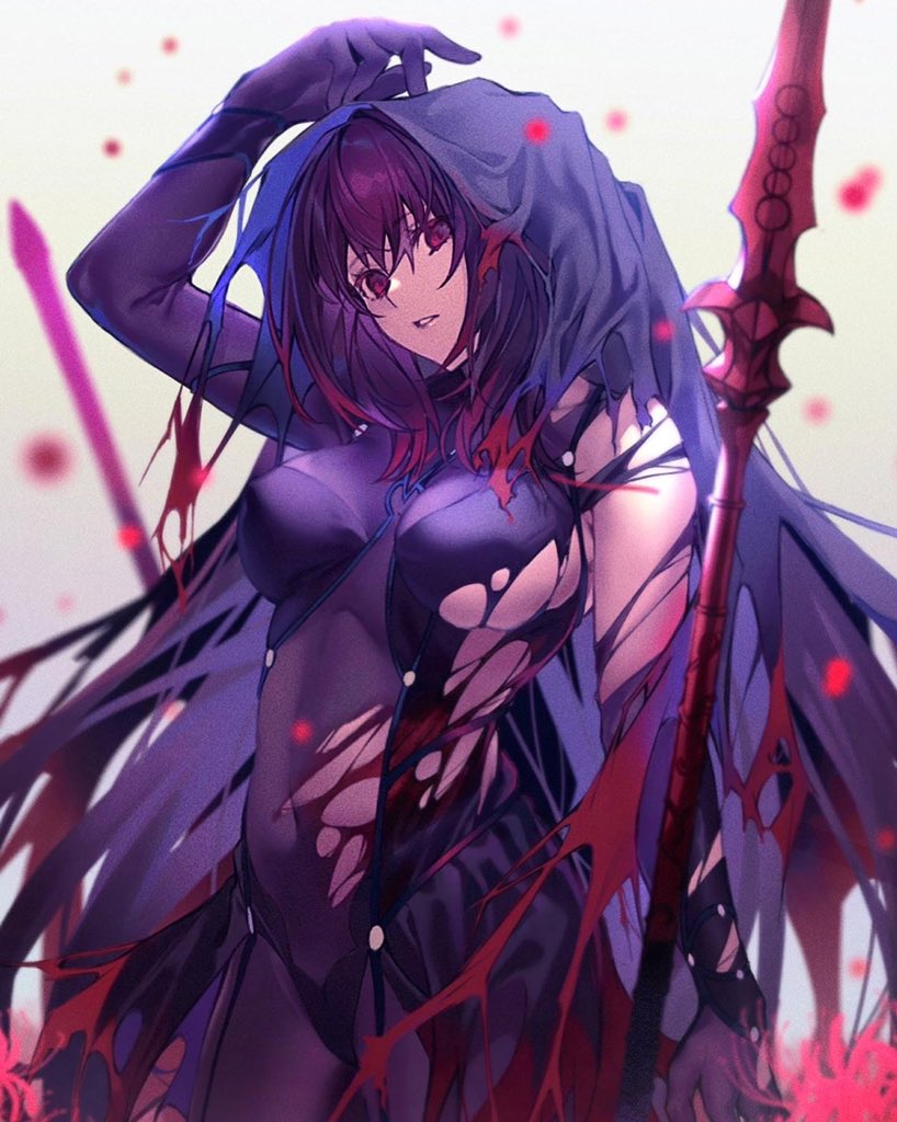 1girl, blurry, bodysuit, breasts, contrapposto, covered_navel, fate/grand_order, fate_(series)