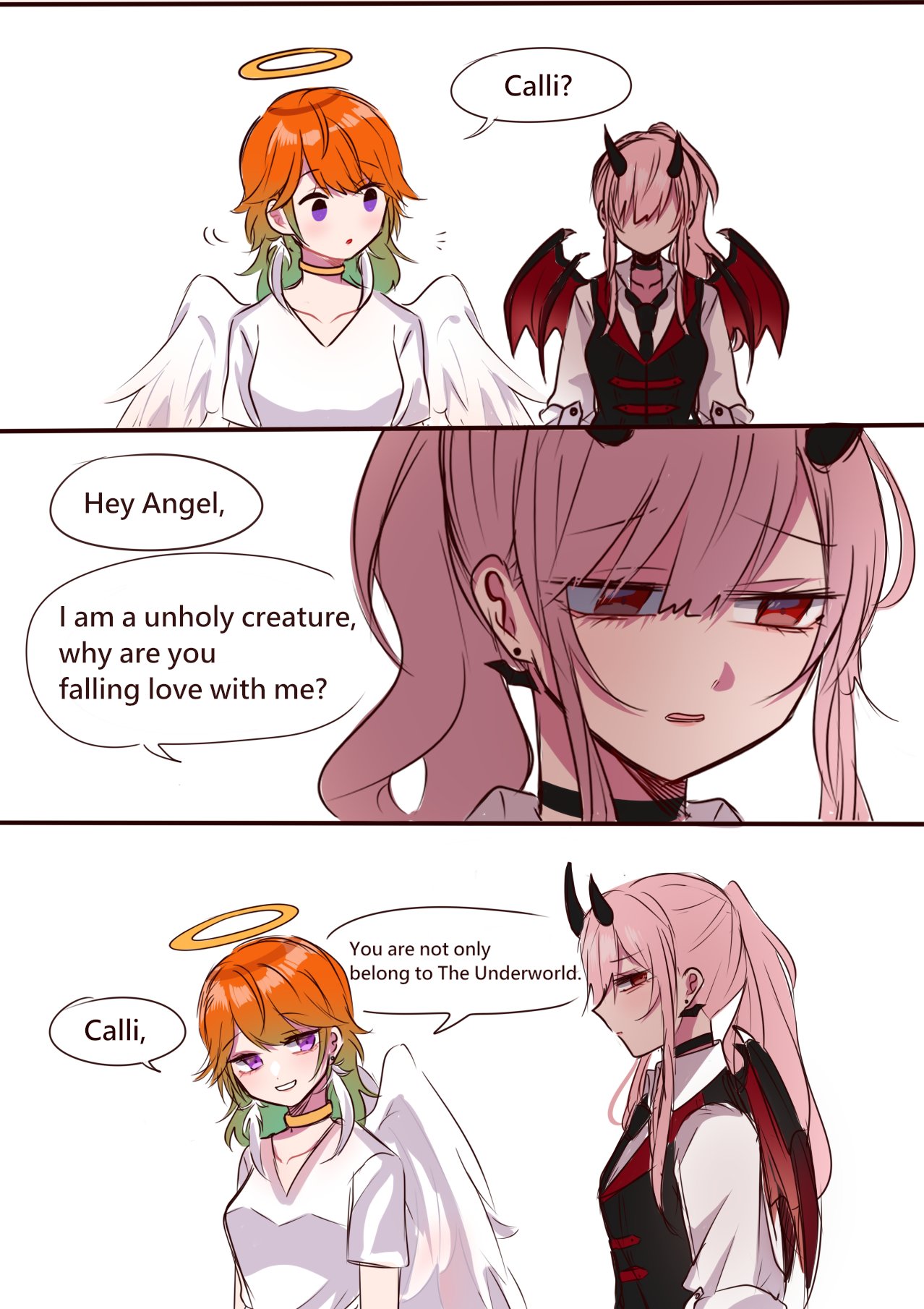 angel, angel_and_devil, commission, couple, demon_girl, demon_horns, demon_tail, demon_wings