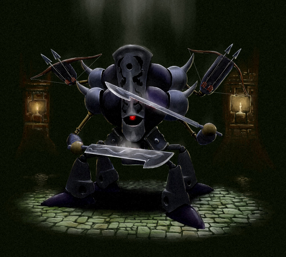 arrow_(projectile), bow, candle, dragon_quest, dragon_quest_ix, extra_legs, full_body, glowing