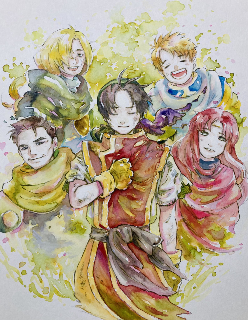 clenched_hand, closed_eyes, gensou_suikoden, gensou_suikoden_i, gremio_(gensou_suikoden), highres, long_hair, odessa_silverberg