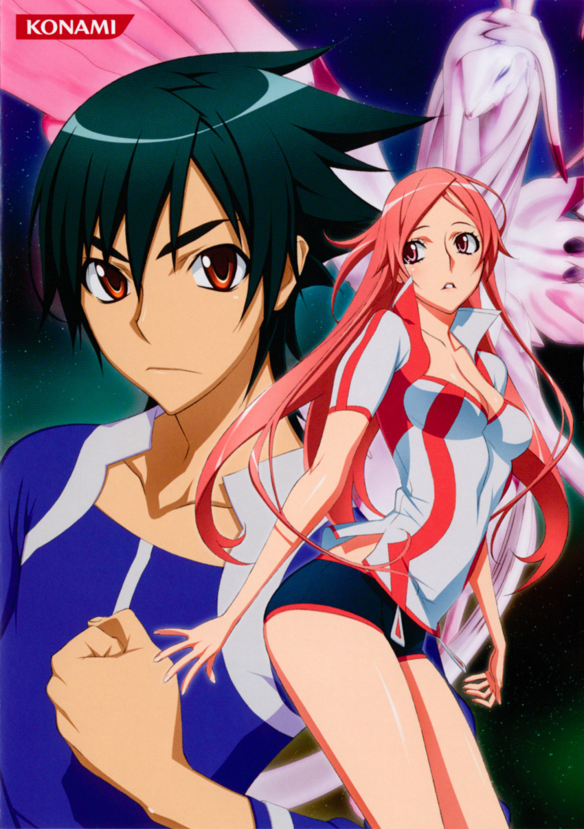 ass, bloomers, breasts, cleavage, dragonaut, jin_kamishina, lipstick, makoto_uno, screening, shorts, toa