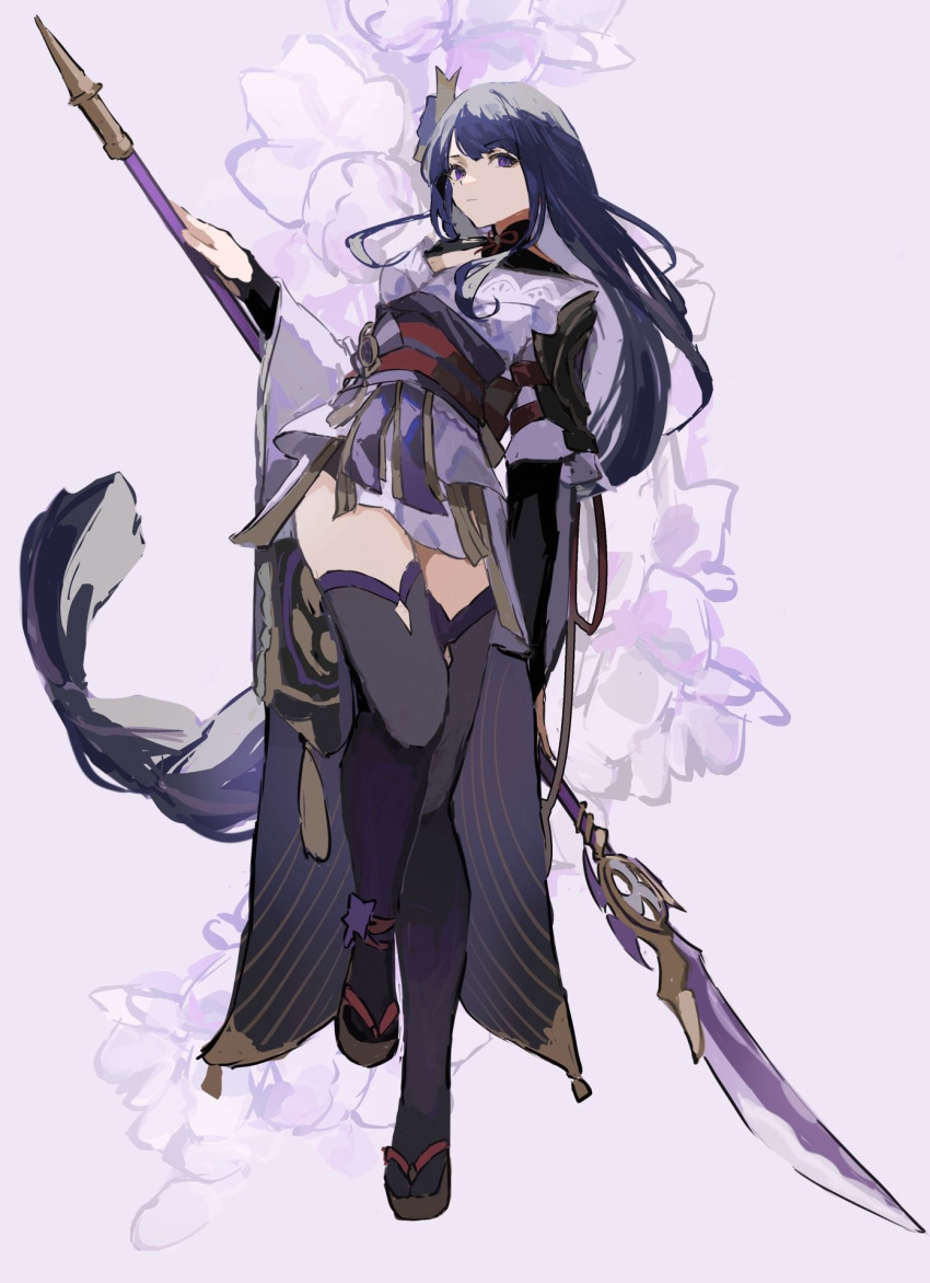 1girl, aco_gbfg, ankle_flower, black_gloves, black_thighhighs, bridal_gauntlets, contrapposto, elbow_gloves