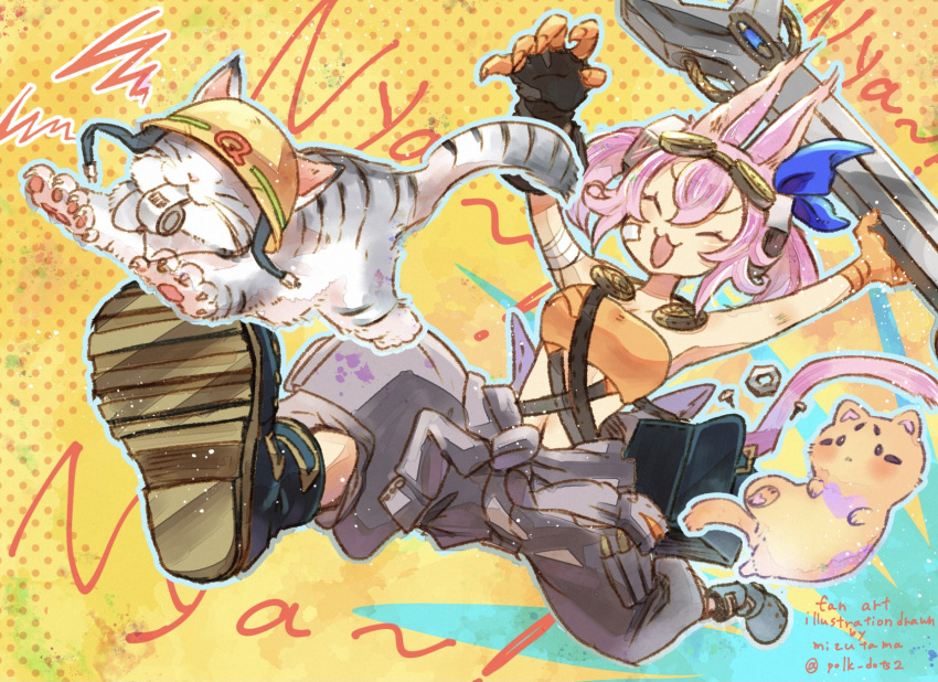 1girl, ^_^, ^o^, animal_ears, bangs, blush, cat, closed_eyes