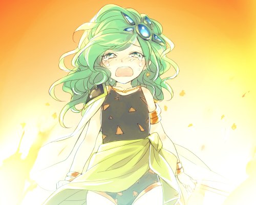 1girl, breasts, crying, crying_with_eyes_open, earrings, echo_(circa), final_fantasy, final_fantasy_iv