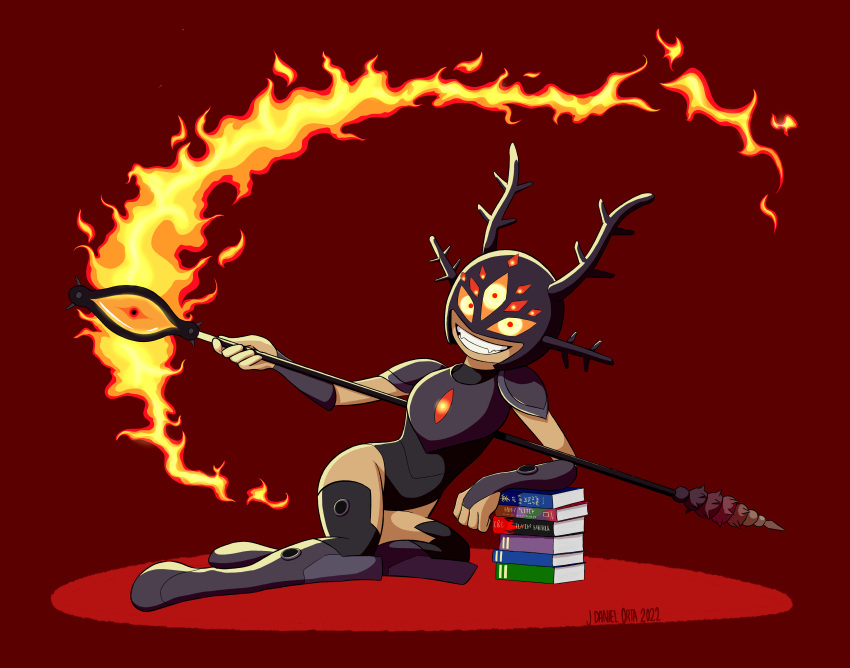 1girl, absurdres, adapted_costume, amphibia, black_footwear, black_leotard, book, book_stack