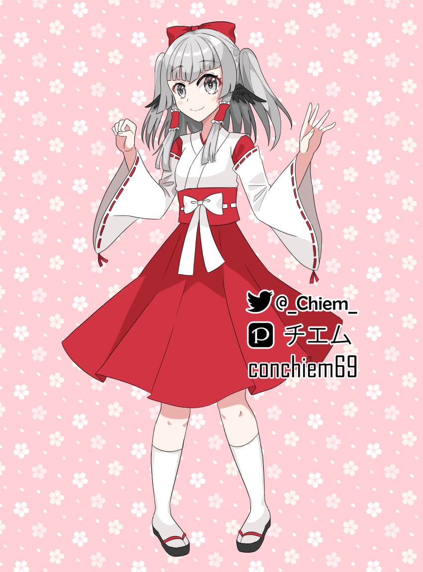 1girl, absurdres, bangs, black_wings, bow, chiem, chiem_(vtuber), cosplay
