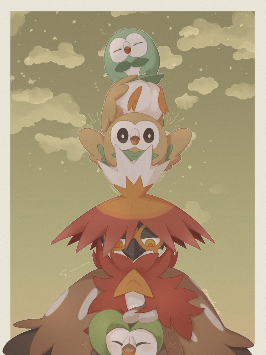 1other, =3, ^_^, alternate_color, artist_name, beak, bird, black_eyes