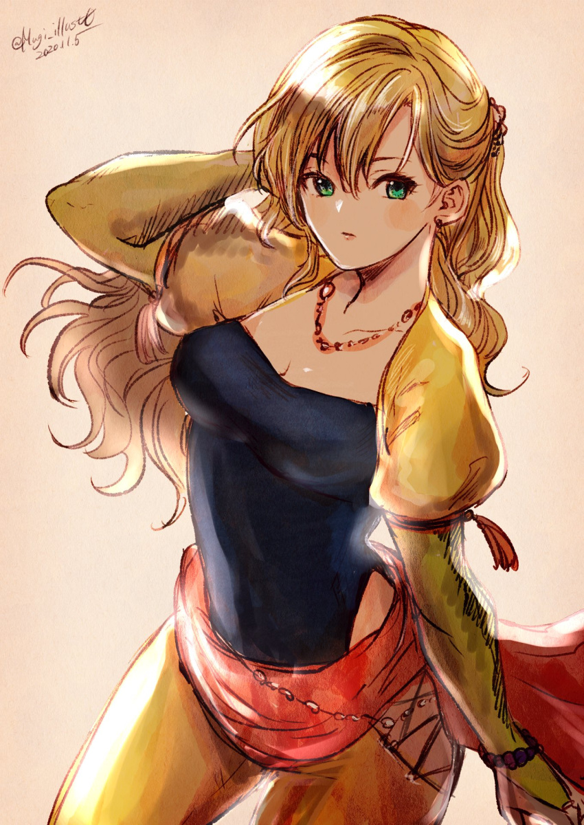 1girl, blonde_hair, blue_eyes, celes_chere, final_fantasy, final_fantasy_vi, highres, hip_vent