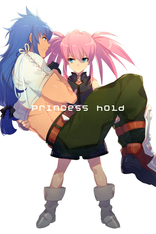 1boy, 1girl, blue_eyes, blue_hair, boots, closed_mouth, echo_(circa), fingerless_gloves