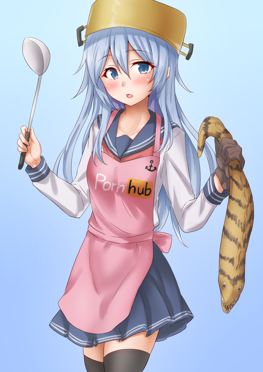 1girl, anchor_symbol, animal, anti_(untea9), apron, black_sailor_collar, black_skirt, black_thighhighs