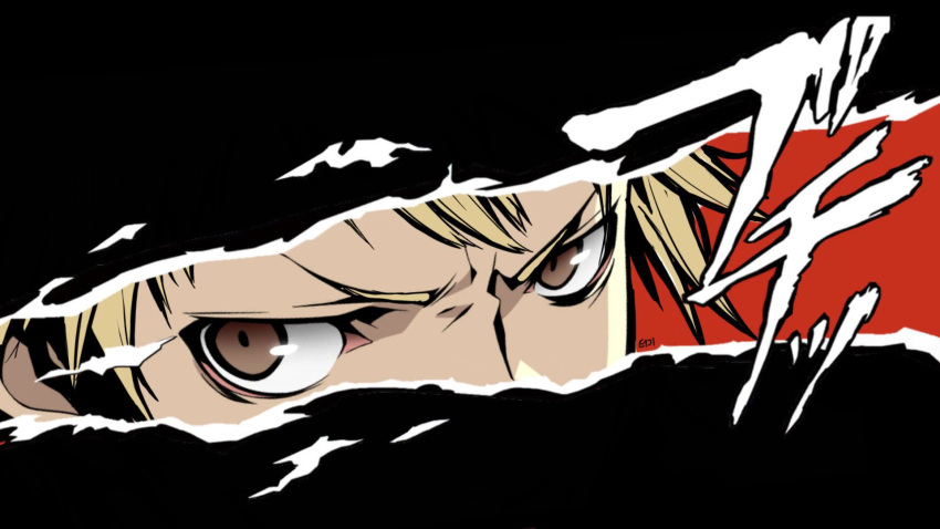 1boy, blonde_hair, chainsaw_man, close-up, denji_(chainsaw_man), eye_focus, highres, ll0ejnzw0ll