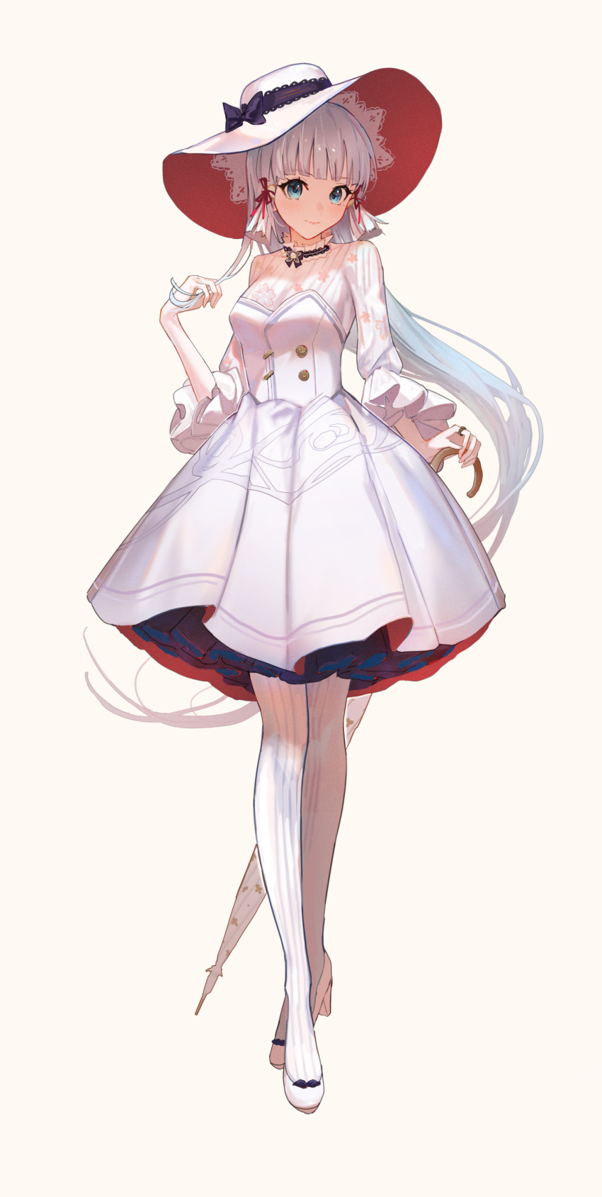 1girl, absurdres, aqua_eyes, bangs, black_bow, black_bowtie, blue_eyes, blue_hair