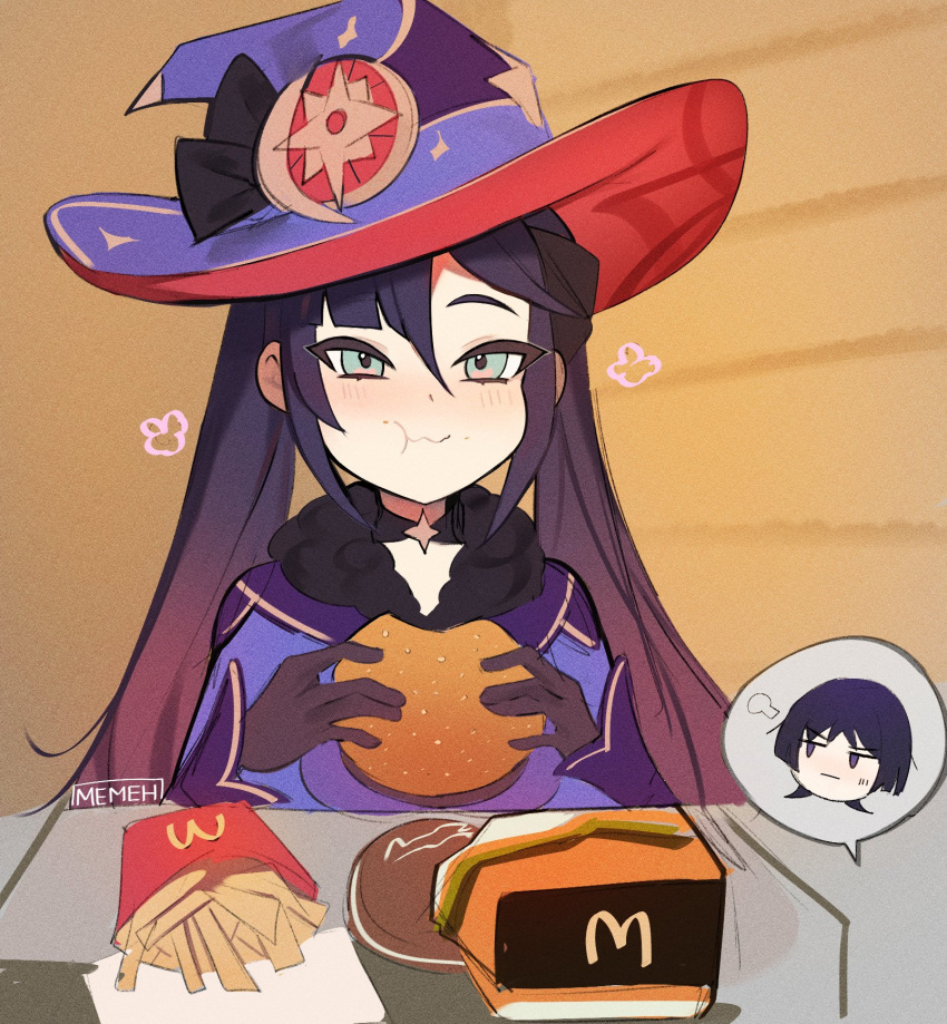 1boy, 1girl, artist_name, asymmetrical_bangs, bangs, black_choker, black_gloves, black_ribbon