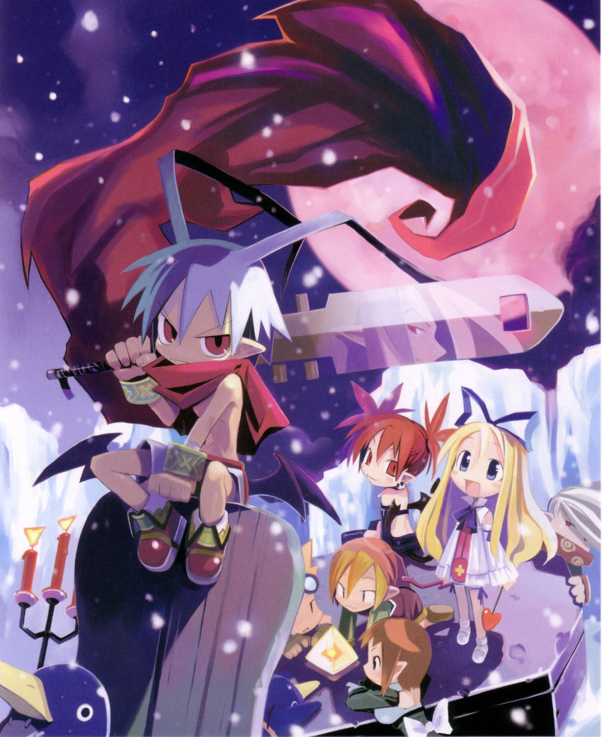 disgaea, etna, flonne, harada_takehito, laharl, midboss, prinny