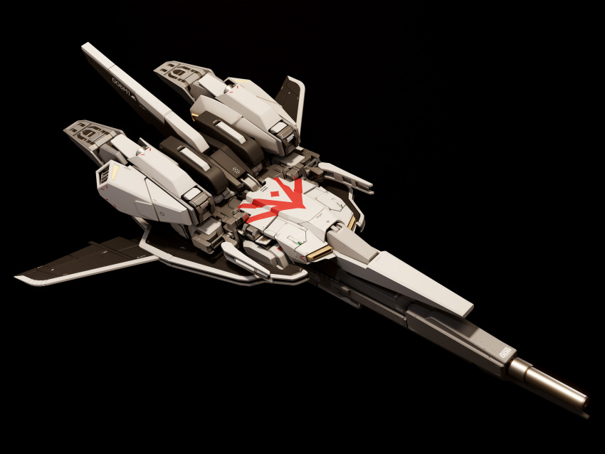 3d, absurdres, beam_rifle, black_background, blender_(medium), cannon, concept_art, energy_gun