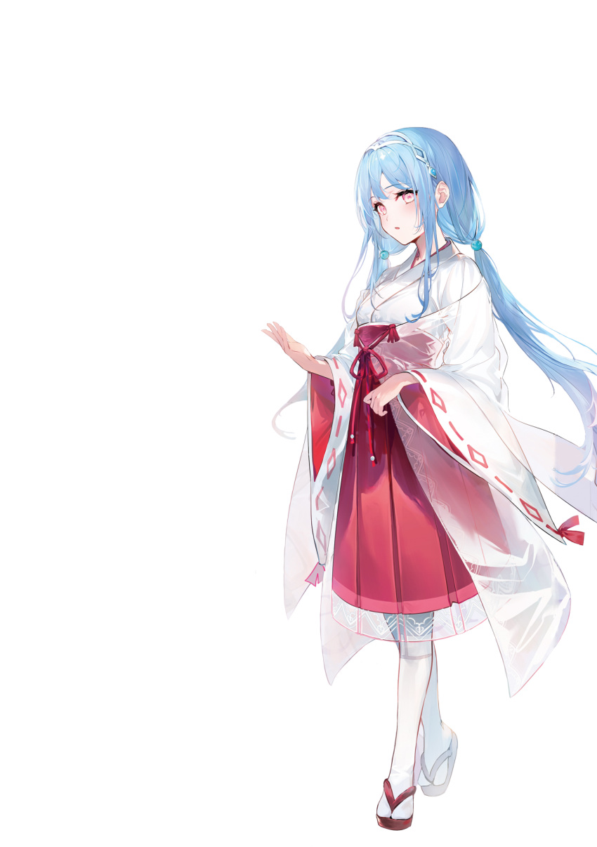 1girl, bangs, bow, breasts, dress, hair_between_eyes, hair_bow, hair_ornament, highres, long_hair, long_sleeves, looking_at_viewer, mia_whitlock, non-web_source, red_bow, red_ribbon, red_skirt, ribbon, shirt, siesta_(tantei_wa_mou_shindeiru), skirt, tantei_wa_mou_shindeiru, umibouzu_(niito), very_long_hair, white_shirt, x_hair_ornament