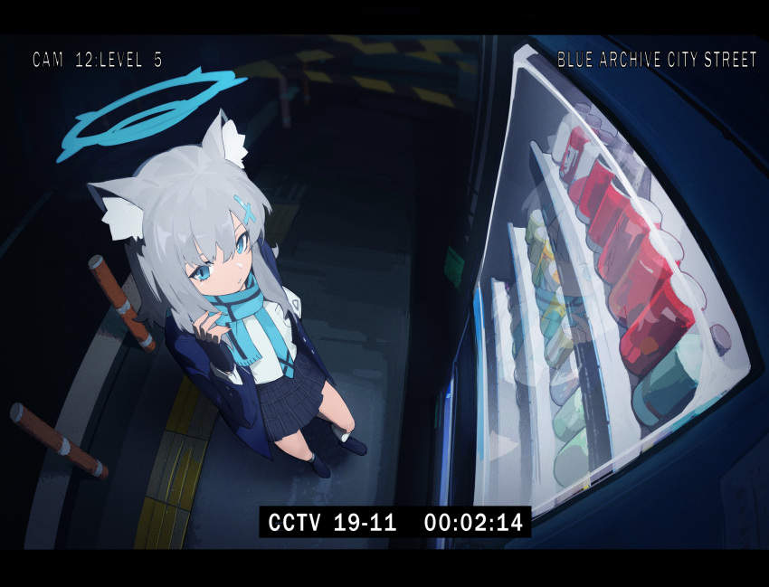 1girl, absurdres, animal_ear_fluff, animal_ears, blazer, blue_archive, blue_eyes, blue_necktie