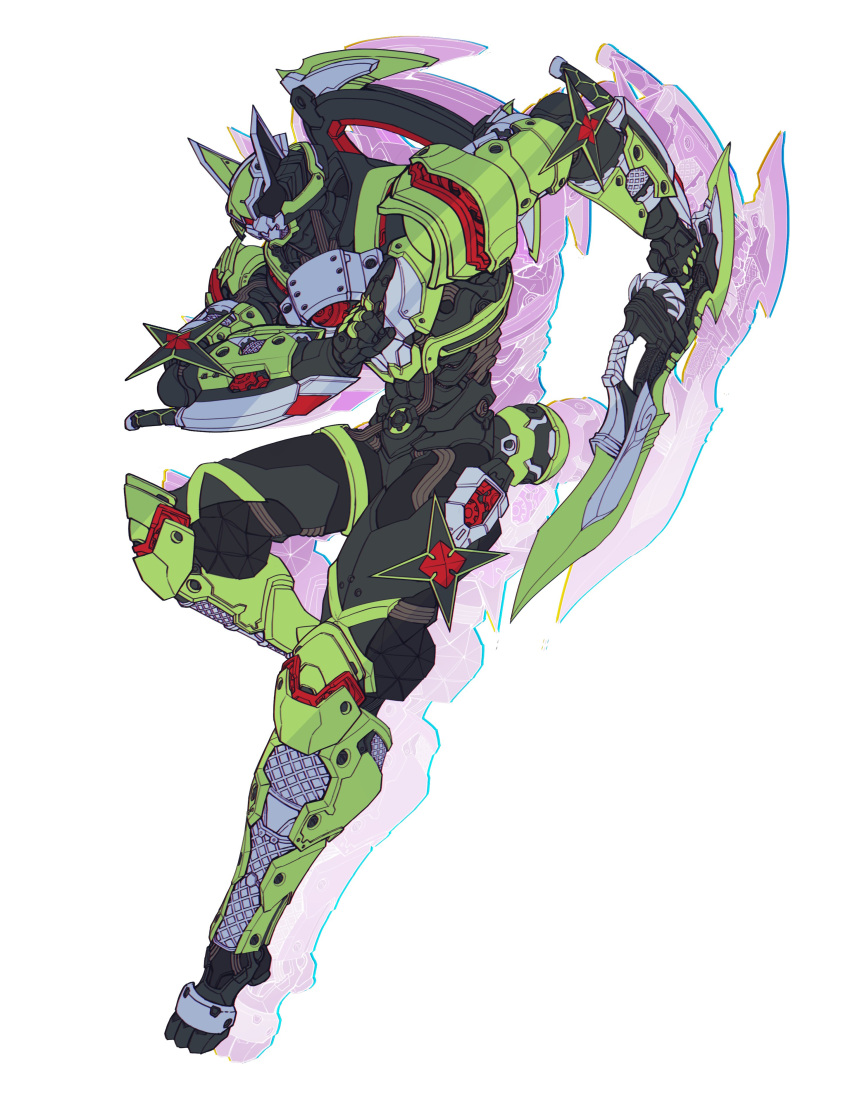 1boy, absurdres, armor, black_bodysuit, bodysuit, catball1994, commentary, compound_eyes