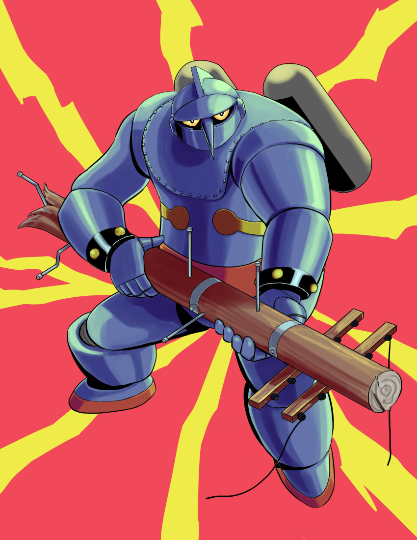 absurdres, fighting_stance, full_body, highres, ika_ninja, jetpack, looking_at_viewer, mecha