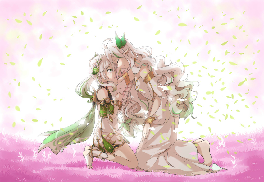 2girls, absurdres, bangs, bracelet, braid, candy_rimo, cape, choker